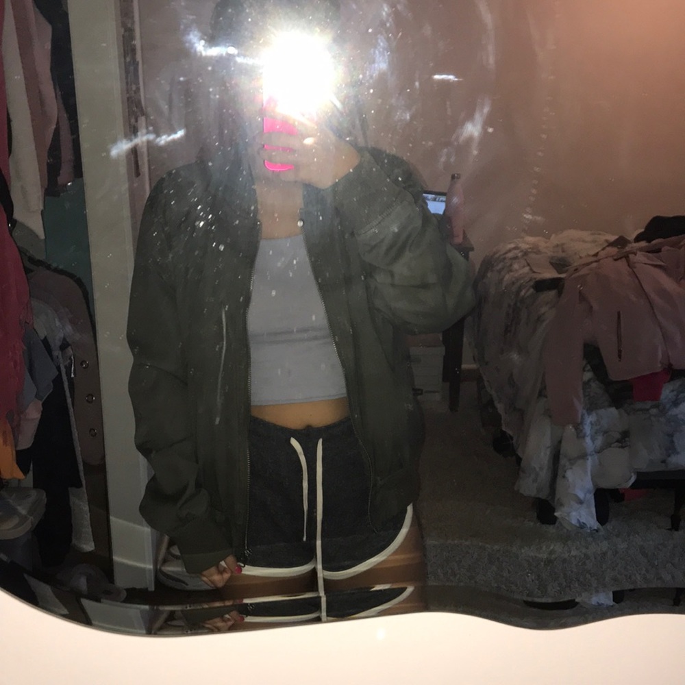 Green bomber jacket